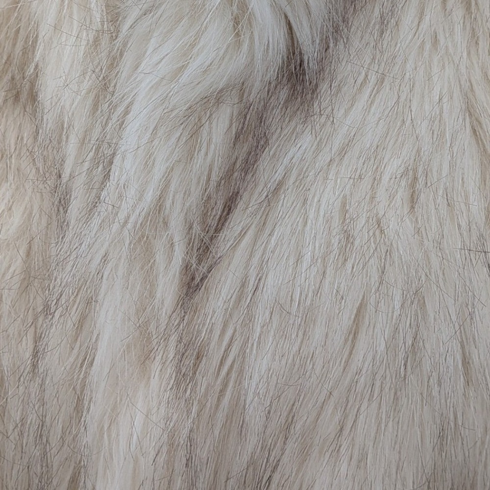 Boho Glam Western Festival CiSono Polar White Gray FauxFur XL Long Vest Pockets - Picture 7 of 11